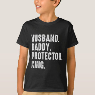 Camiseta Marido Papai Protetor Rei Pais Design
