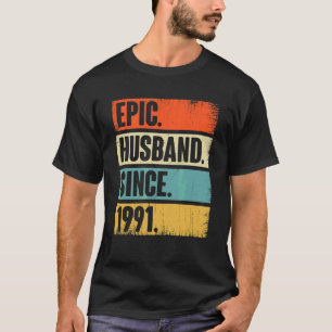 Camiseta Marido Retro Epic Desde 1991 31º Anivers De Casame