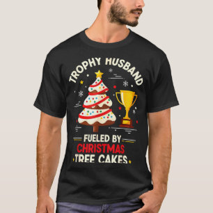 Camiseta Marido Retro Troféu Alimentado Por Bolo De Árvore