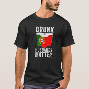 Camiseta Maridos Bêbados Importam Bandeira de Portugal  Beb