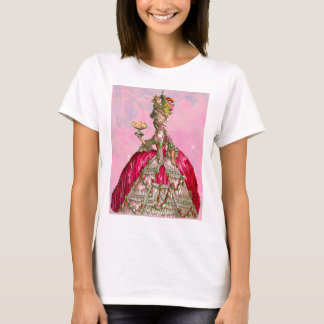Camiseta Marie Antoinette Deixou-Os Comer Bolo