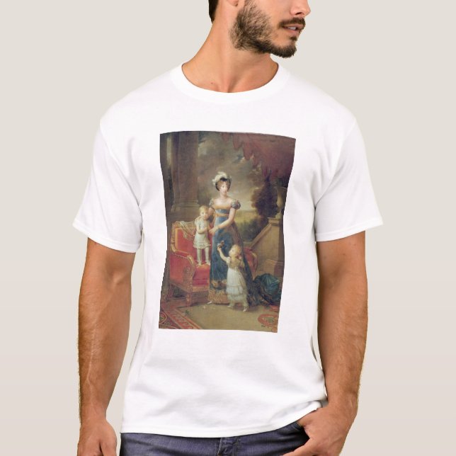 Camiseta Marie-Caroline de Bourbon com suas crianças (Frente)