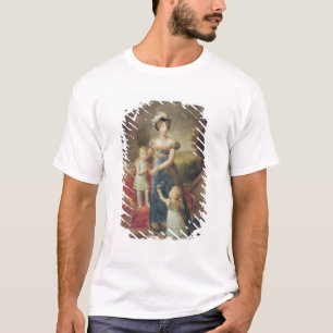 Camiseta Marie-Caroline de Bourbon com suas crianças