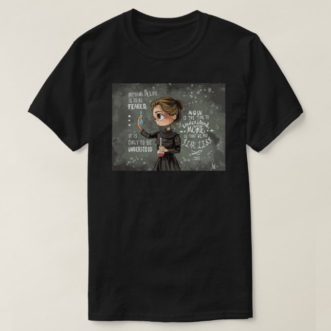 Camiseta Marie Curie Poster (Frente do Design)