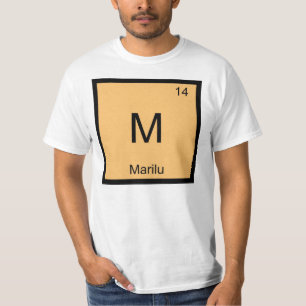 Camiseta Marilu Nome Elemento Químico Tabela Periódica