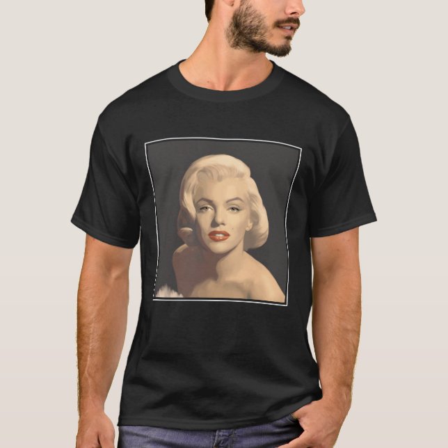 Camiseta Marilyn cinzenta gráfica (Frente)
