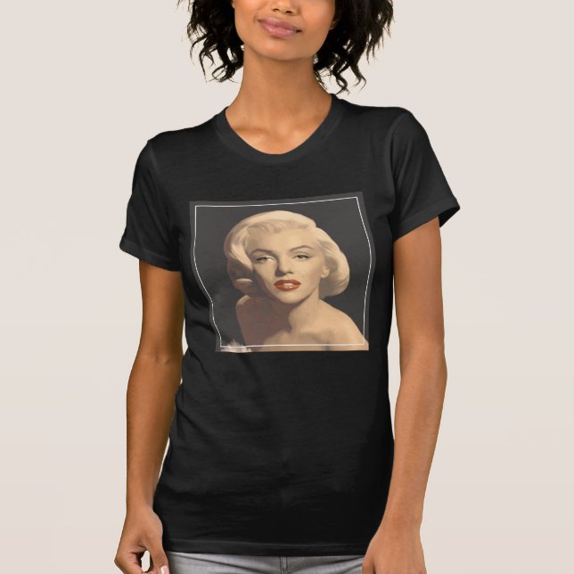 Camiseta Marilyn cinzenta gráfica (Frente)