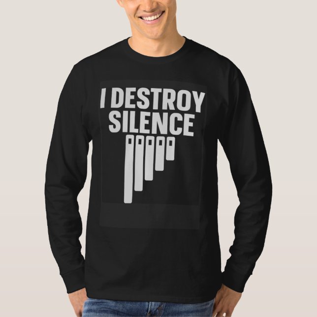 Camiseta Marimba Instrument I Destroy Silence (Frente)