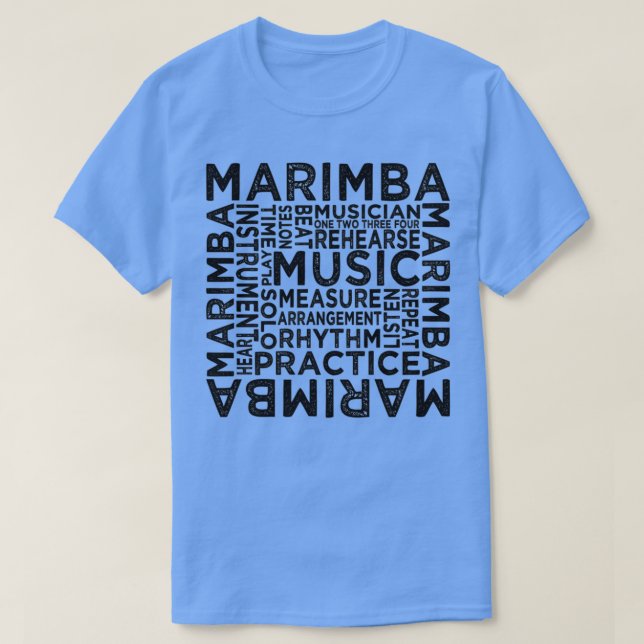 Camiseta Marimba Typografia  (Frente do Design)