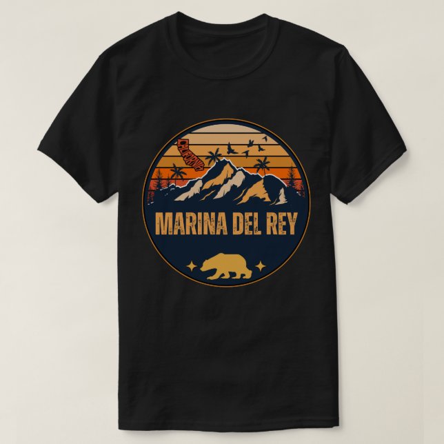 Camiseta Marina del Rey, Califórnia (Frente do Design)