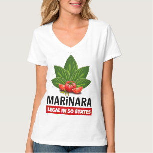 Camiseta Marinara Legal em 50 Estados Basil e Tomates