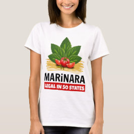 Camiseta Marinara Legal em 50 Estados Basil Tomato Spaghett