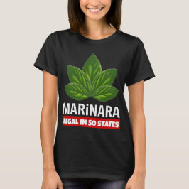 Camiseta Marinara Legal em 50 Estados Folhas de Basil