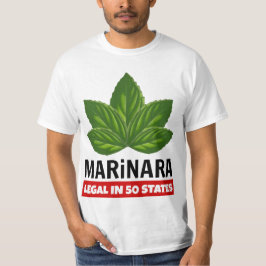 Camiseta Marinara Legal em 50 Estados Folhas de Basil