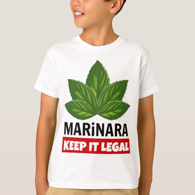 Camiseta Marinara Mantenha-o no manto legal (Frente)