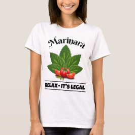 Camiseta Marinara Relaxe É o Humor Comida do Tomate de Base