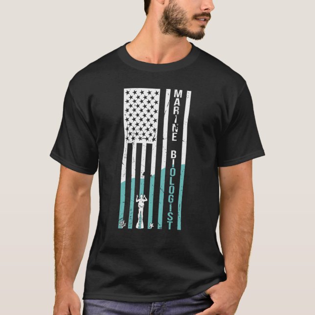 Camiseta Marine Biologist US Flag Marine Biology_1 (Frente)
