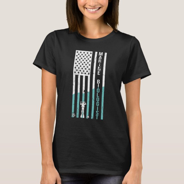 Camiseta Marine Biologist US Flag Marine Biology_1 (Frente)