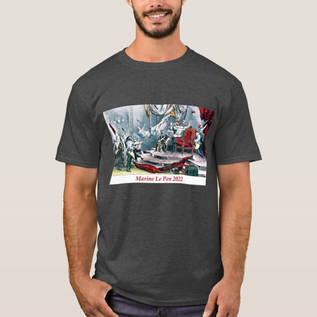 Camiseta Marine Le Caneta 2022 Presidente França (Frente)
