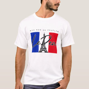 Camiseta Marine Le Caneta França Apoio Político Presente