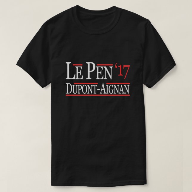 Camiseta Marine Le Caneta Nicolas Dupont-Aignan - Preside F (Frente do Design)
