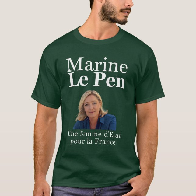 Camiseta Marine Le Caneta para Presidente (Frente)