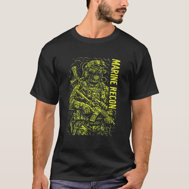 Camiseta Marine Recon Night Operations Illustration (Frente)