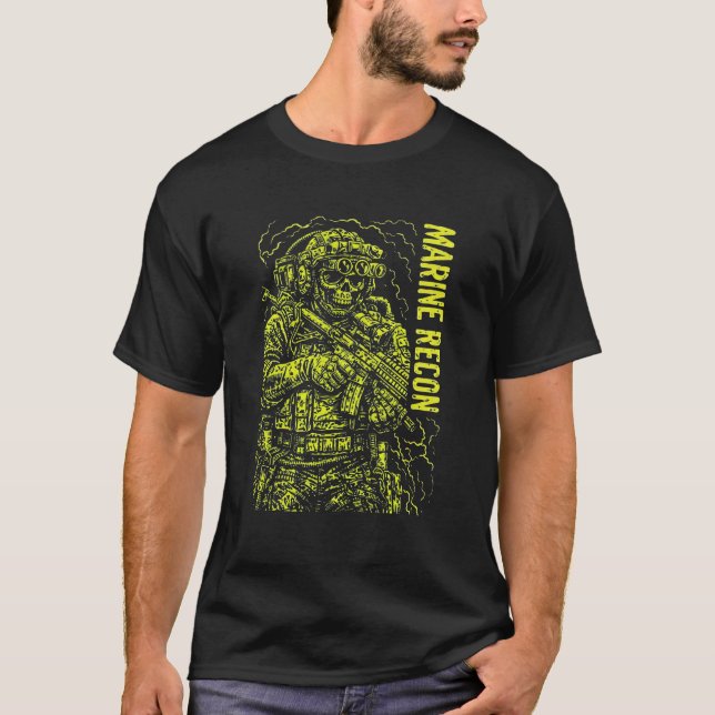 Camiseta Marine Recon Special Operations Graphic Art (Frente)