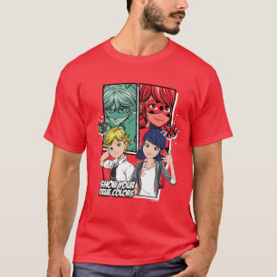 Camiseta Marinette e Adrien Verdadeiras Cores