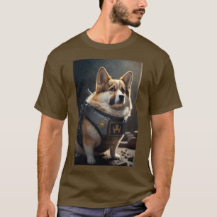 Camiseta Marinha Espacial Corgi