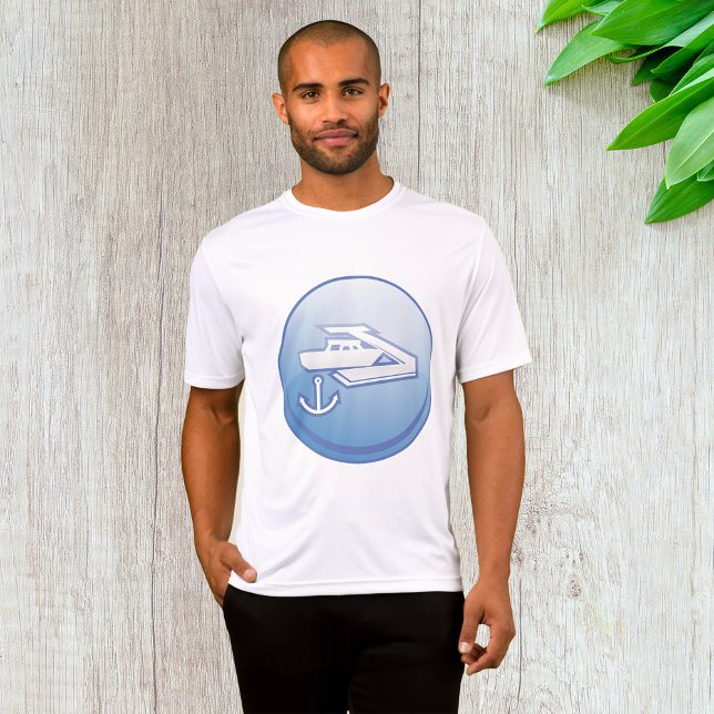 Camiseta Marinha Náutica de Barco e Âncora (Criador carregado)