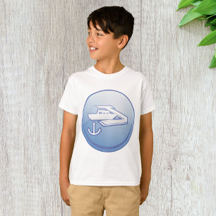 Camiseta Marinha Náutica de Barco e Âncora