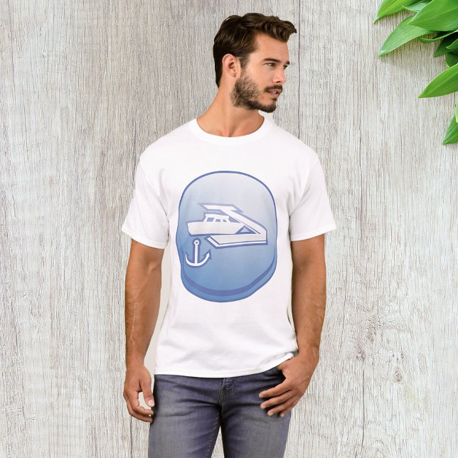 Camiseta Marinha Náutica de Barco e Âncora (Criador carregado)