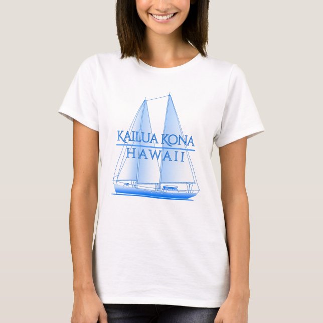 Camiseta Marinheiro à vela costeira de Kailua Kona (Frente)