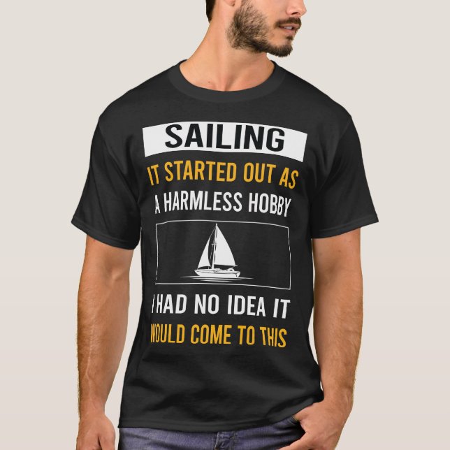 Camiseta Marinheiro à vela de hobby sem riscos (Frente)