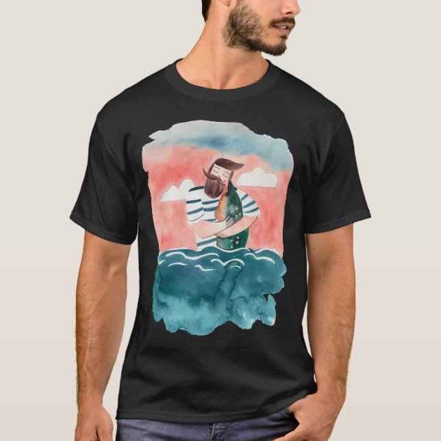 Camiseta Marinheiro ama peixe (Frente)