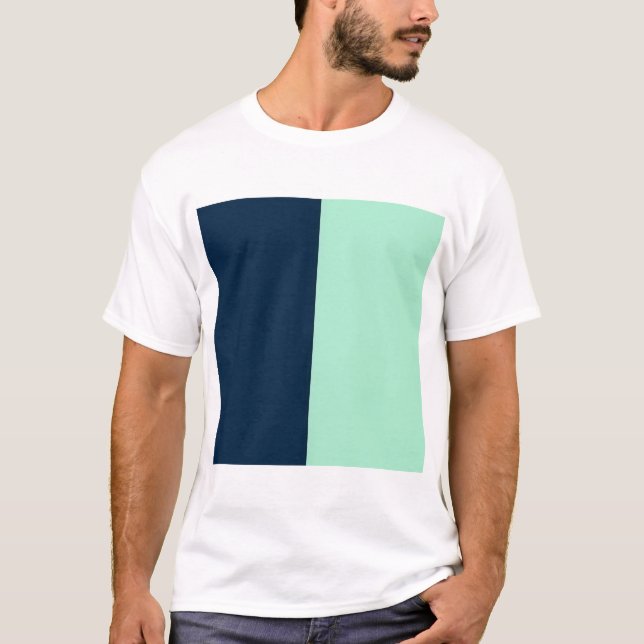 Camiseta Marinheiro Azul e Hortelã (Frente)