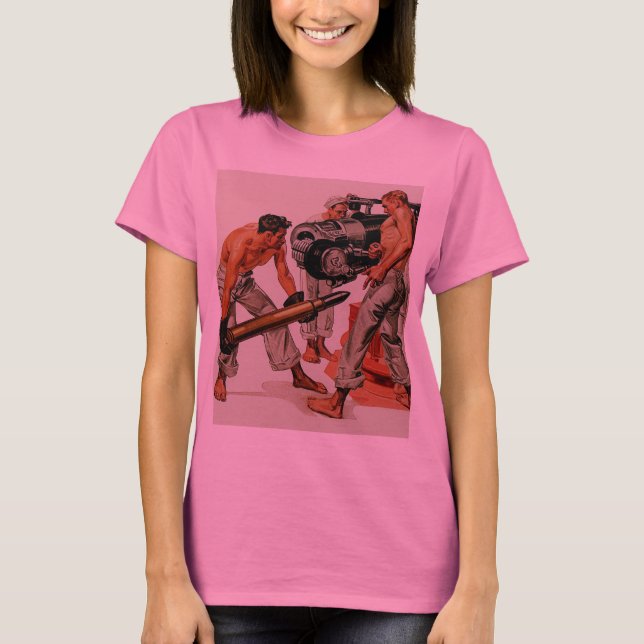 Camiseta Marinheiro Caça Carregando A Grande Arma (Frente)