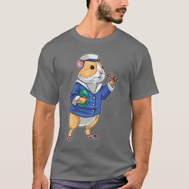 Camiseta Marinheiro de Páscoa de Hamster (Frente)