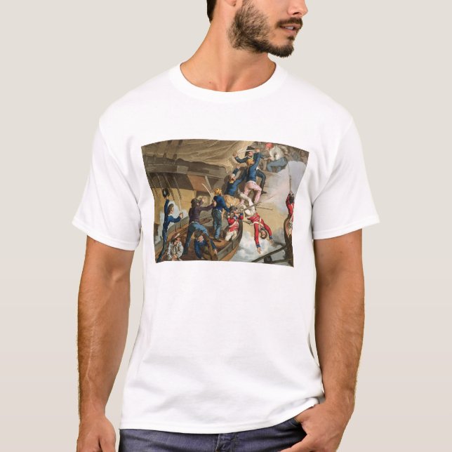 Camiseta Marinheiros britânicos que embarcam um homem da (Frente)