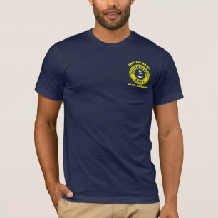 Camiseta Marinho azul Anchor, capitão náutico à vela no Ver