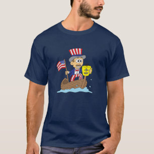 Camiseta marinho azul-camiseta Chefe 4 de julho