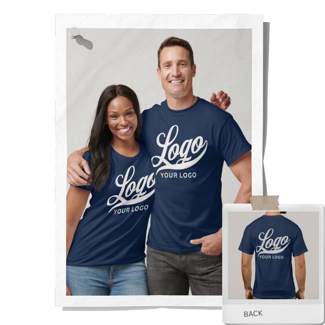 Camiseta Marinho Blue Company Logotipo Swap Business Men Mu (Criador carregado)