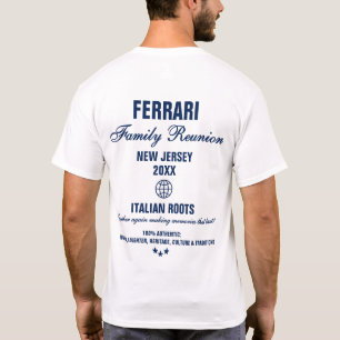 Camiseta Marinho Branco da Reunião da Família Moderna de Ti