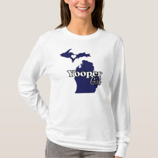 Camiseta Marinho da menina de Yooper