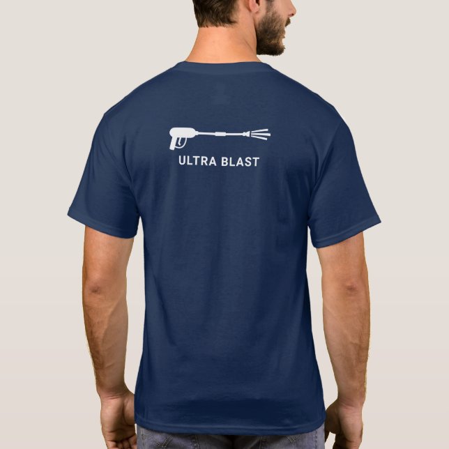 Camiseta Marinho de Arma de Água Potável (Verso)