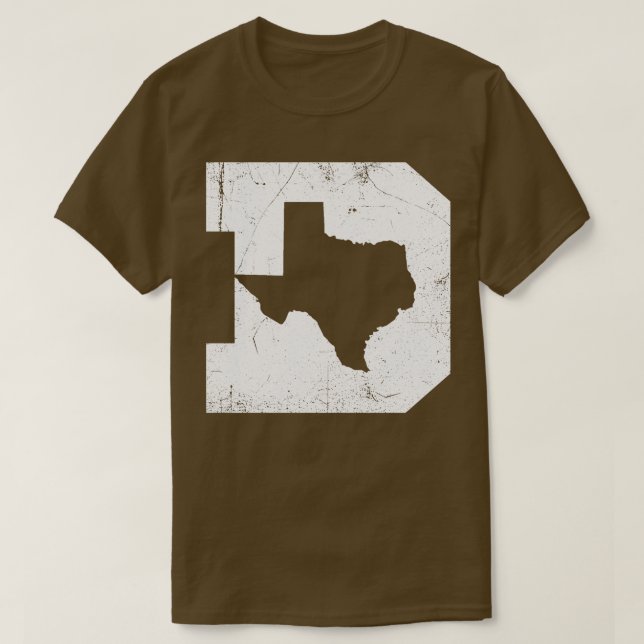 Camiseta Marinho de Dallas Texas D (Frente do Design)