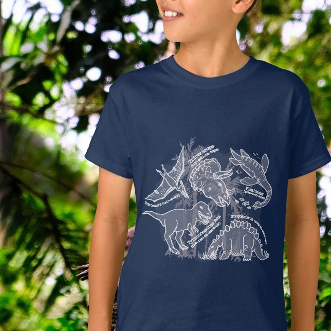Camiseta Marinho de dinossauro / t-shirt de cinza (Criador carregado)