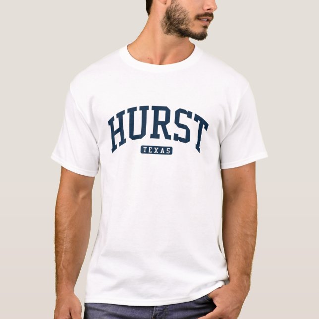 Camiseta Marinho de Estilo da Universidade Hurst TX (Frente)