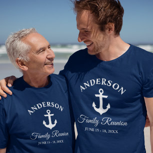 Camiseta Marinho de Reunião da Família de Âncora Náutic